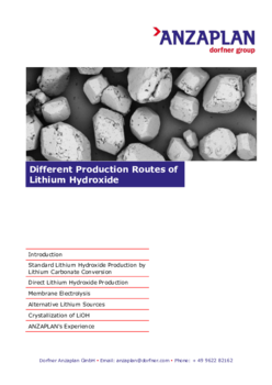 Different Production Routes to Lithium Hydroxide